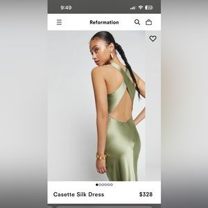 Reformation Casette silk dress